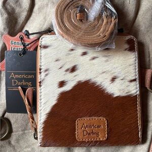 American Darling Brown and White Cowhide Bag